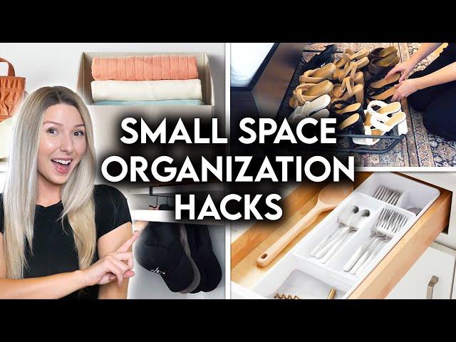 10 SMALL SPACE ORGANIZATION IDEAS | SPACE SAVING HOME HACKS