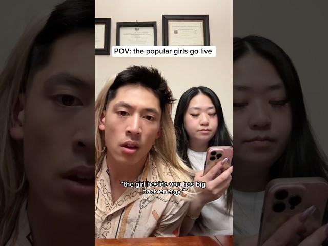 THE POPULAR GIRLS GO LIVE  #shorts #comedy #satire #relatable