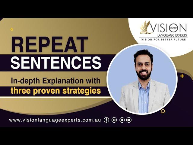 Repeat Sentence Strategy | PTE Speaking | Tips and Tricks | PTE 2021 | Vision Language Experts