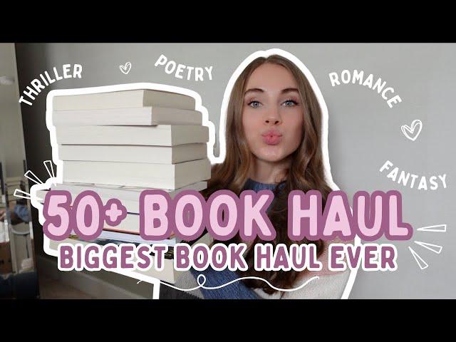 my BIGGEST book haul EVER!    *50+ book unboxing haul*