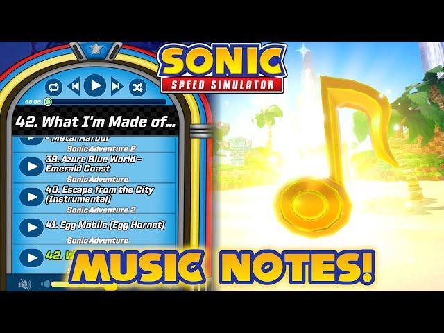 How to Find All 30 Music Note Locations in Sonic Speed Simulator! (Jukebox Guide)