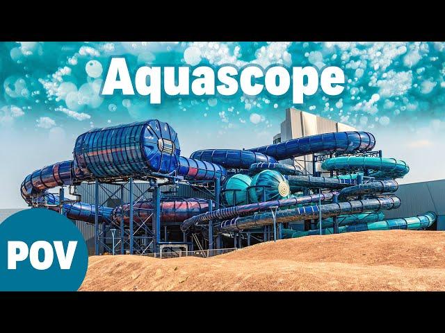 Aquascope - Futuroscope's New Indoor Water Park | Water Slides GoPro POV