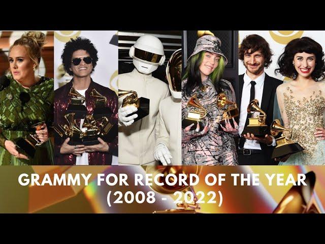 GRAMMY RECORD OF THE YEAR WINNERS AND NOMINEES SINCE 2008