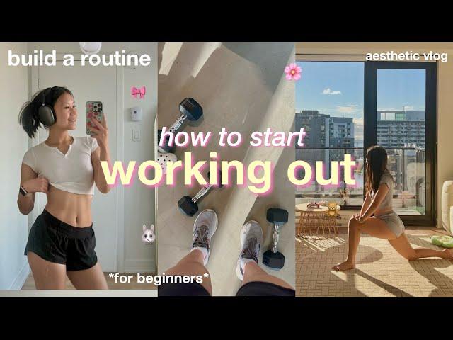 how to *actually* start working out (from a lazy girl)  tips, mindset motivation, aesthetic vlog