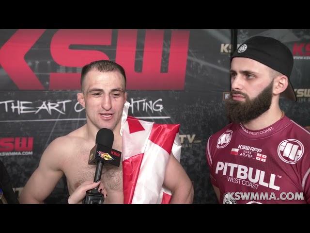 KSW 67 | Georgia's Zuriko Jojua reacts to a successful debut