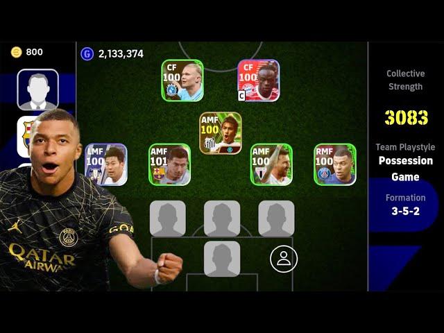 NEW BEST SQUAD!!  AMF X3 - EFOOTBALL 2024 MOBILE