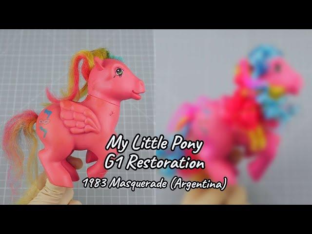 My Little Pony Restoration Attempt: 1983 Masquerade Vintage Hasbro Top Toys LMP G1 Nirvana Argentina