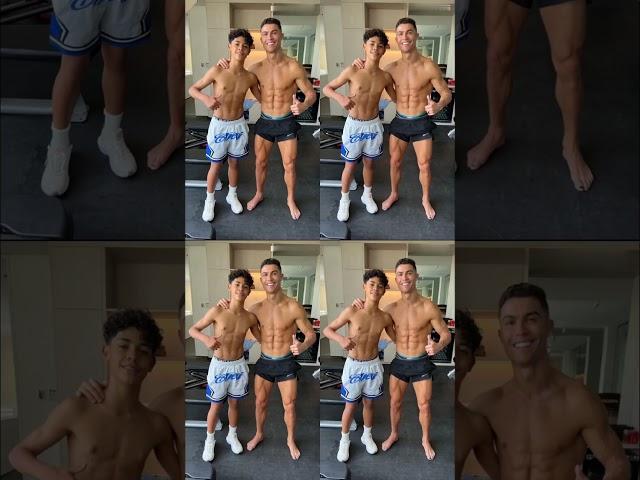 Ronaldo and Jr Cristiano Ai effect edit #shorts #ronaldojr #cristianojr #cr7 #funny