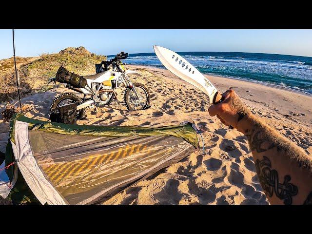 SOLO CAMPING ON REMOTE BEACH - NEED FOOD