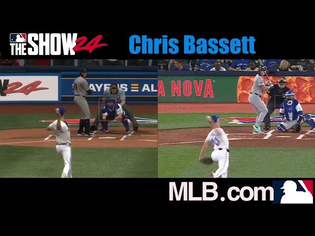 ️  Chris Bassett  - MLB the Show 24 vs Real Game Pitching Motion