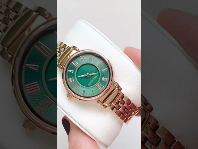 ANNE KLEIN Rose Gold and Green Women’s Wrist Watch AK/2158GNRG UNBOXING