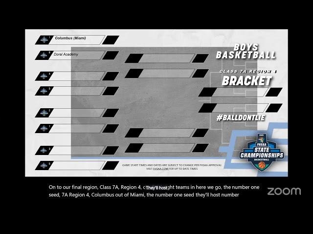 2025 FHSAA Boys Basketball Region Bracket Release Show