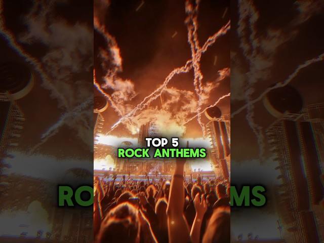 TOP 5 ROCK ANTHEMS OF ALL TIME! #shorts #musichistory #musicshorts