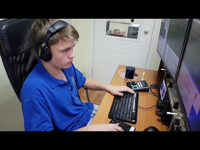 MB1 + SunSDR2 PRO = SO4R, operator RA9P Aleksey, 15 years old.