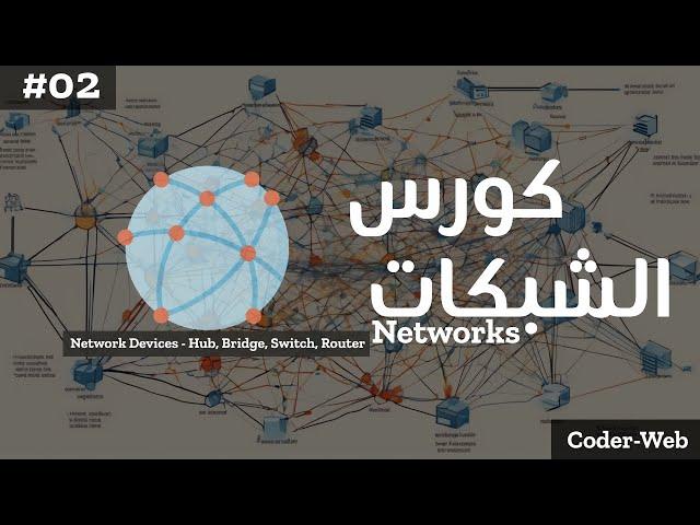 #02 Learn Networks (Arabic) 2024 - Network Devices - Hub, Bridge, Switch, Router | اساسيات الشبكات