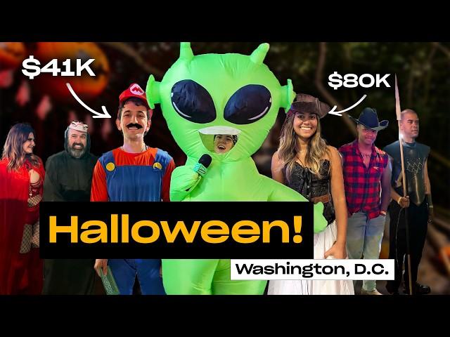 Halloween Edition! Asking People in DC How Much They Make? Salary Transparent Street