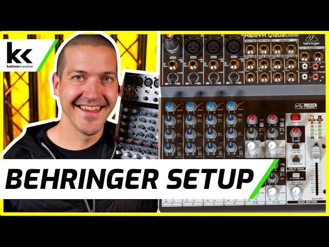 Behringer Xenyx Q1202 USB Audio Mixing Console Setup