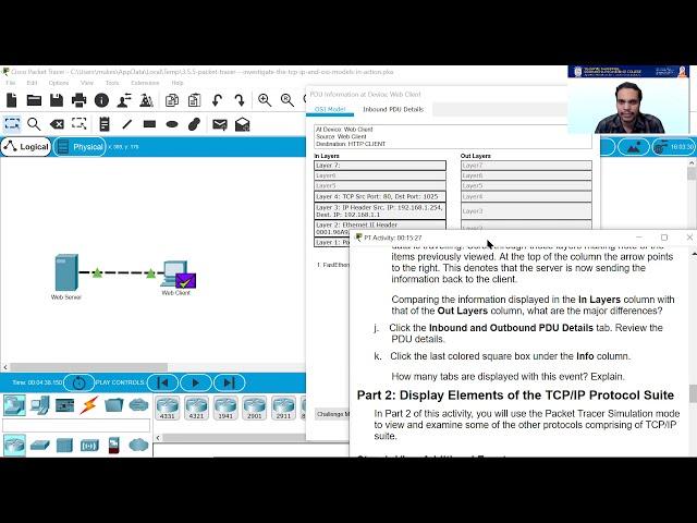 PT 3.5.5 - Investigate OSI and TCP/IP Reference Models in Action