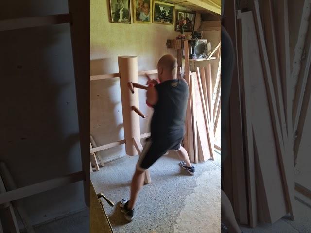 Wooden Dummy Workout  #sifunenad #sifukoviljac #jutsau #faaksau #punching power #bongsau