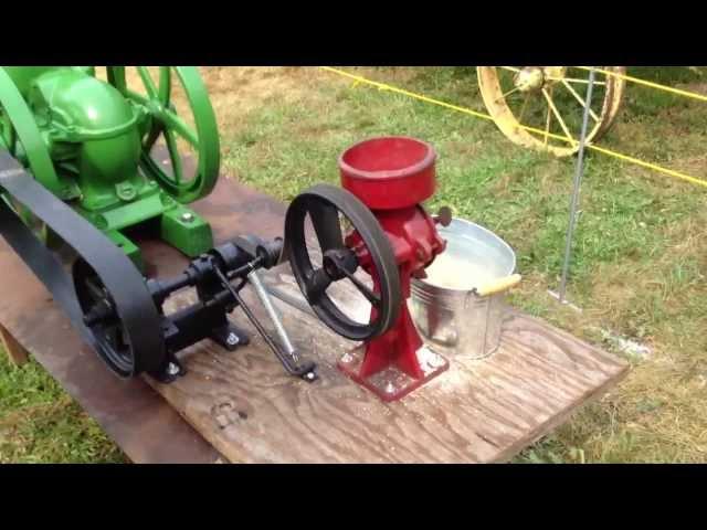 Grinding corn the old way JD engine PT2