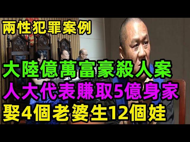 大陸億萬富豪殺人案！人大代表賺取5億身家，娶4個老婆生12個娃!#真相 #偵探 #大案紀實 #channel #中国故事 #中国新闻#出轨#情感