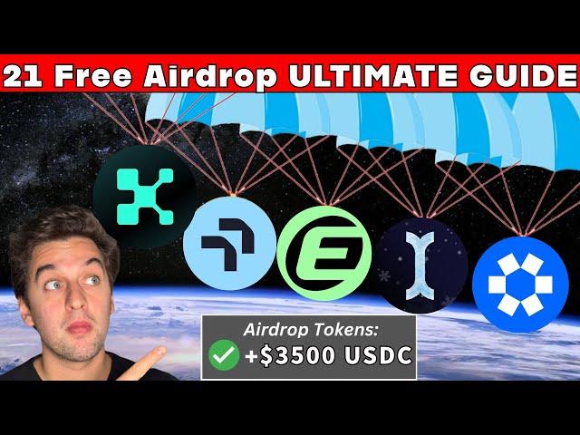 ULTIMATE GUIDE For Crypto Airdrops - Earn 21 Free Airdrops