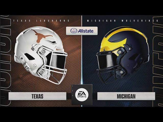 Texas DESTROYS Michigan || NCAA25 SIM w/ Updated Rosters & 15 min Quarters ||