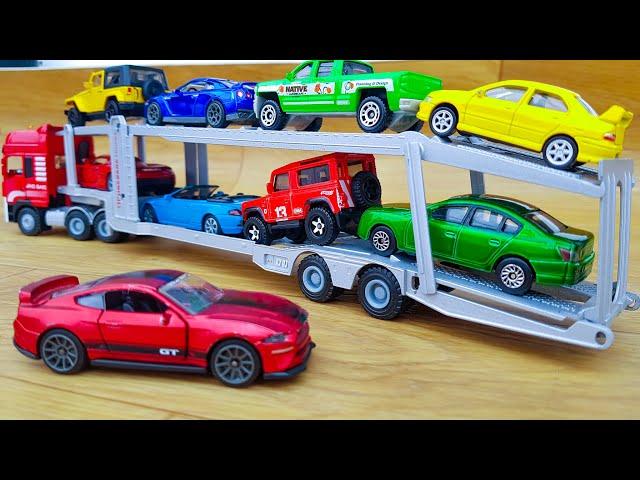 Car transporter with small cars metal from video