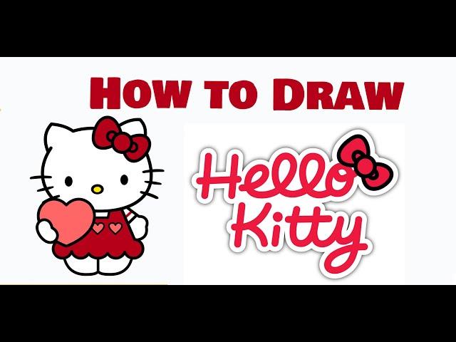 How to Draw HELLO KITTY /  Valentine's Day