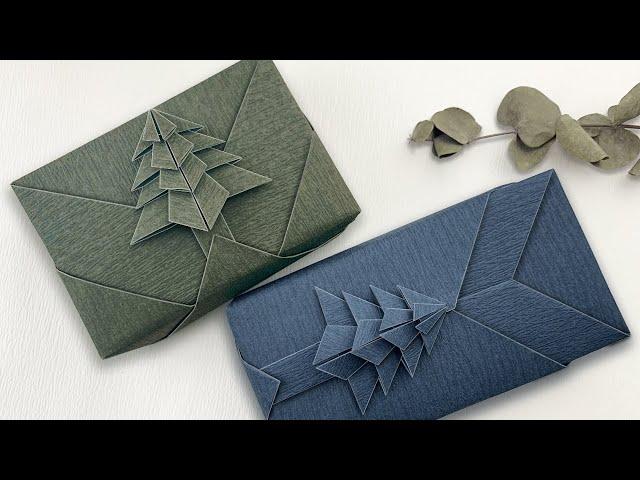 Gift Wrapping  | Christmas Gift Packing Ideas + Christmas Tree Origami （Step By Step）