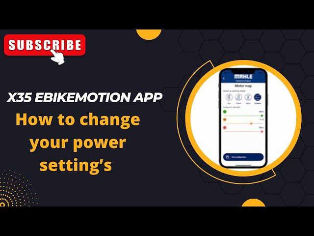 Ebikemotion x35 motor app how to adjust your power settings. #cycling #ebike