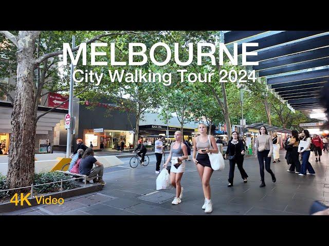 First Day of Autumn in Melbourne City Australia 2024 Walking Tour