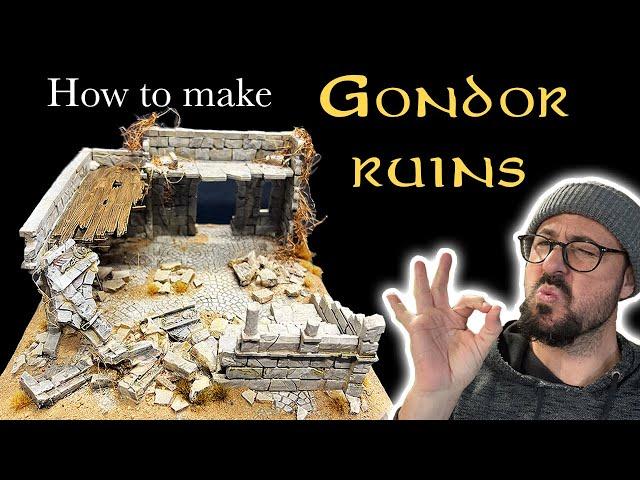 Super realistic Gondor ruins for MESBG ~ terrain tutorial