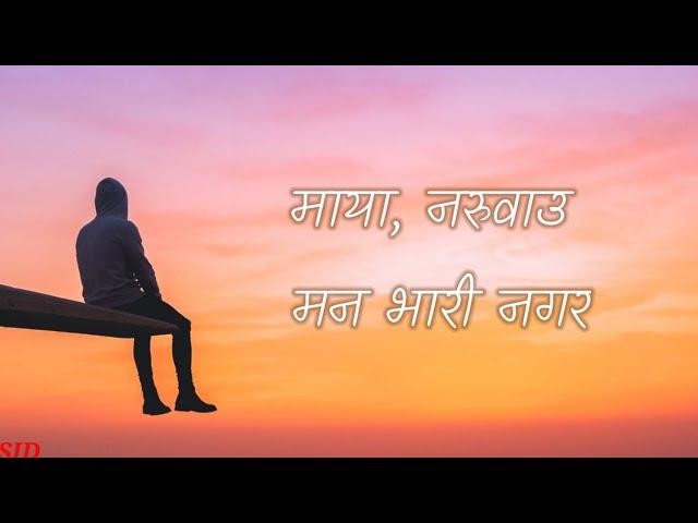 Maya Naruwau Man Bhare Nagara   Lyrics  | Maya  lyrics | Ayush Gauchan New Song | Maya New Song
