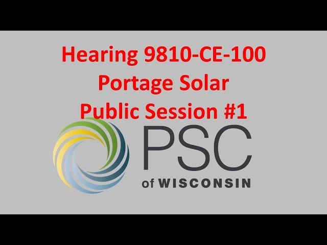 Hearing 9810-CE-100 Public Session #1