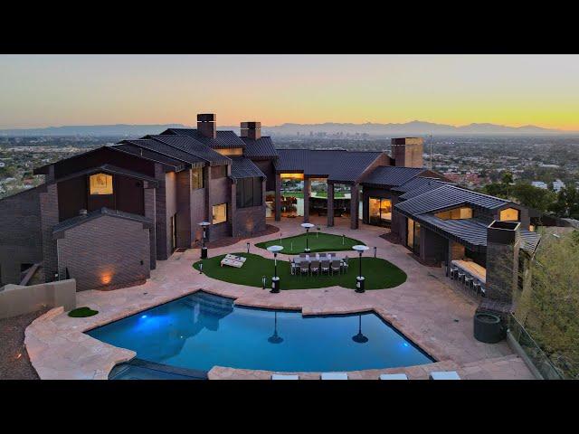 TOUR A $5M Frank Lloyd Wright Inspired Home | Scottsdale Real Estate | Strietzel Brothers Tour