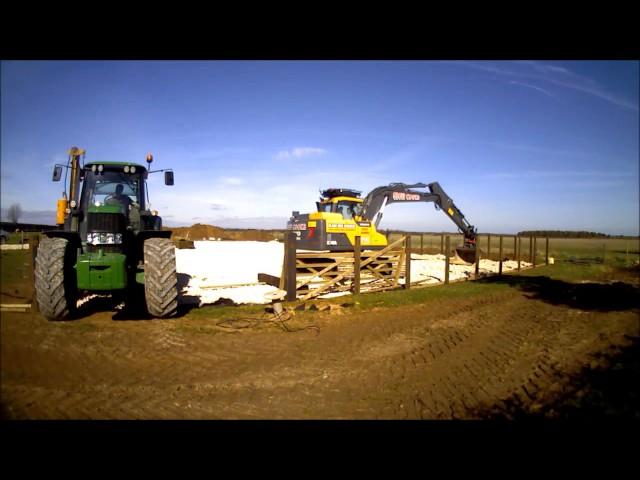 New Equestrian Horse Arena construction ( manege) built by Steve Hill of Geoff cooke Arenas