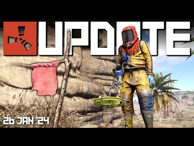 Metal detector and shovel, Dragon rocket launcher | Rust Update 26th January 2024