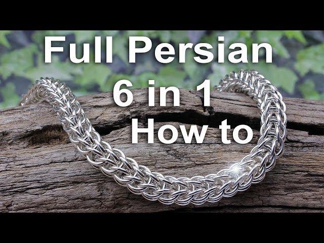 How To make Full Persian 6 in 1 chain mail Bracelet Easy Method in HD Macro