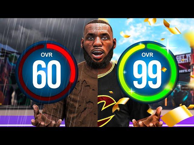 LEBRON JAMES BUILD 60 OVR to 99 OVR in 1 VIDEO (No Money Spent + No MyCareer)