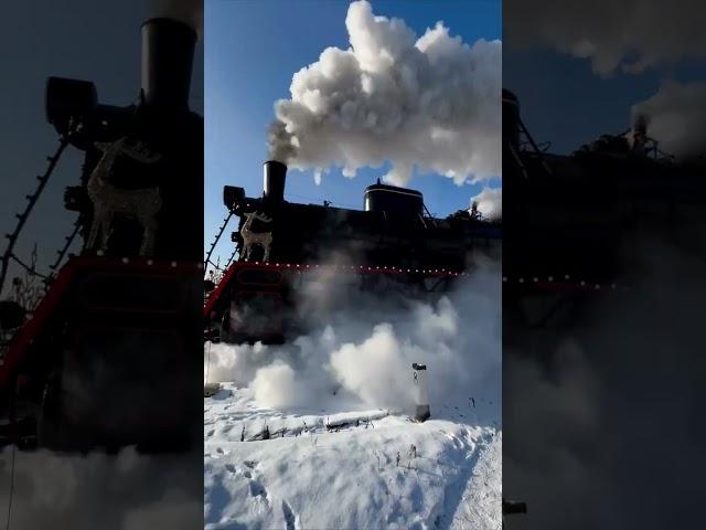 Поезд Деда Мороза проехал по Сахалину #новыйгод #дедмороз #сахалин
