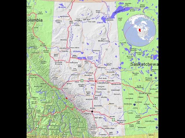 map of Alberta Canada