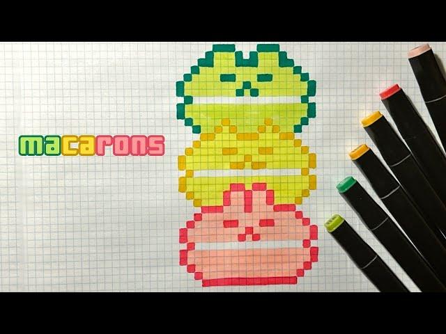 Как нарисовать МАКАРОНС по клеточкам | How to Draw MACARONS