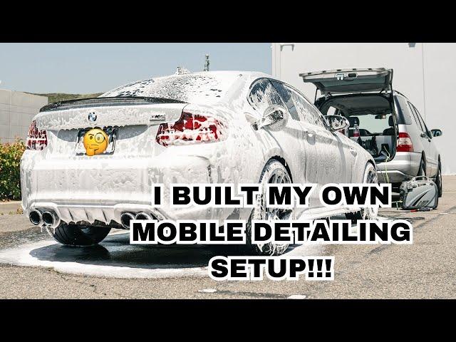 I BUILT MY OWN MOBILE AUTO DETAILING SETUP FOR MY BUSINESS! (IT FITS SEDAN OR SUV)