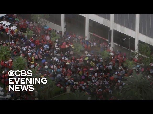 Thousands of Los Angeles teachers strike to protest budget cuts