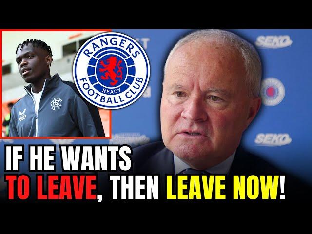 Rangers CHIEF Bennett BLASTS Matondo: "If He Wants OUT, LEAVE NOW!" | rangers fc news