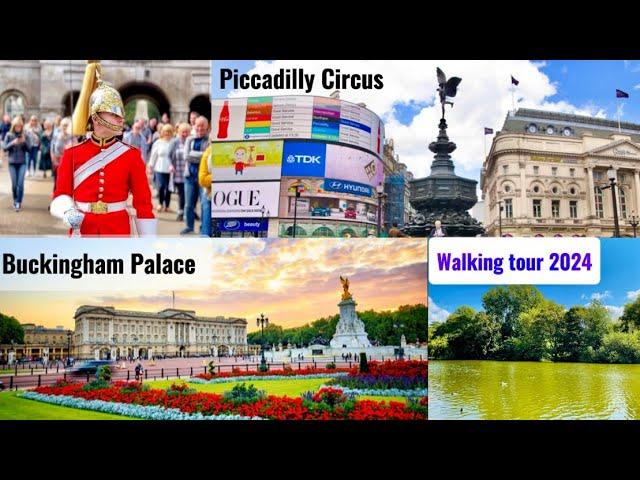 Central LONDON City Tour 2024 l 4K Virtual Walking Tour Around the City l Exploring Famous Landmark.