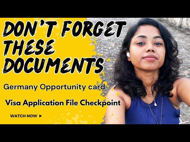 Germany Opportunity Card Chancenkarte Visa How to Apply | Full list of Documents Explained