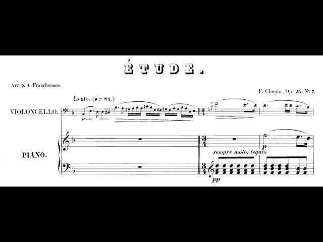 Chopin/Glazunov, Franchomme: Etude Op.25 No.7 (Gabetta/Chamayou, Weilerstein/Barnatan)