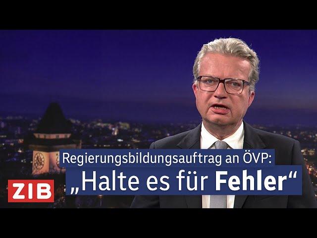 Steirischer Landeshauptmann kritisiert Van der Bellen | ZIB2 vom 22.10.2024